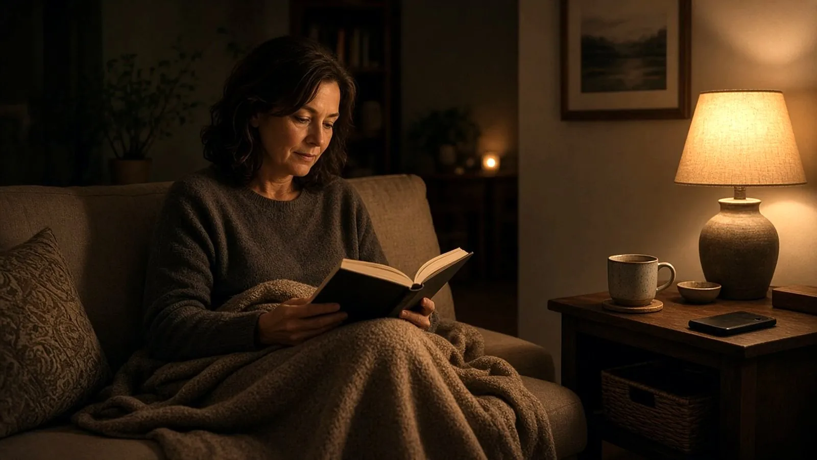 Dim evenings let melatonin rise on time