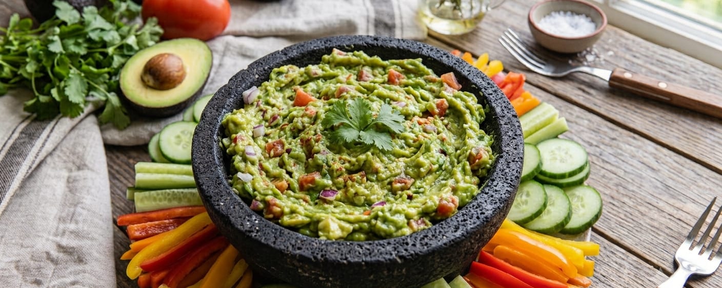 Traditional Guacamole with Veggies